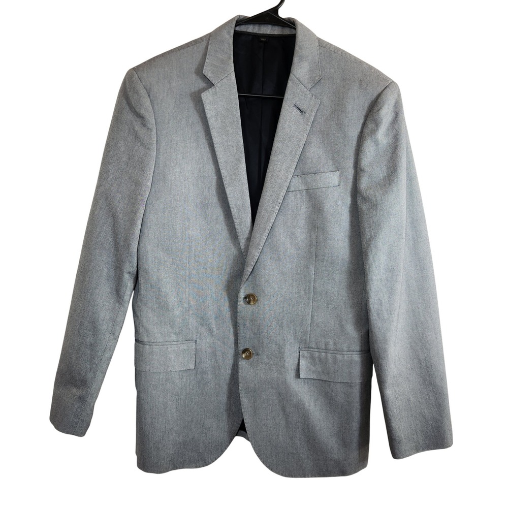 J.Crew Ludlow Blazer 38S Grey Cotton Carpini Italian Fabric‎ Sport Coat Mens